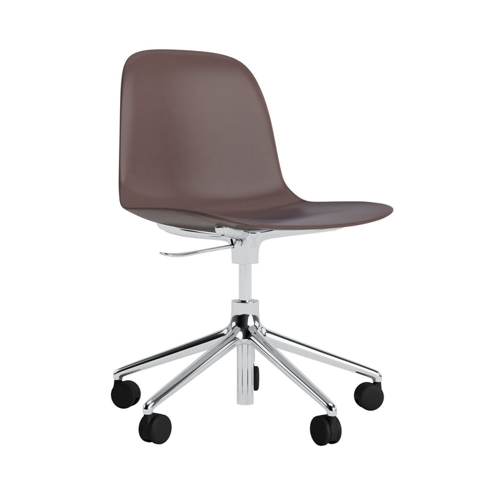Form Chair Swivel 5W Gas Lift Aluminum - Normann Copenhagen Swivel Chairs - Form Chair Swivel 5W Gas Lift Alu - Brown - HORNE