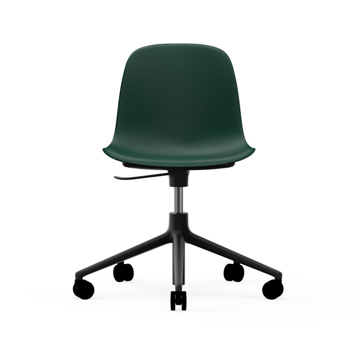 Form Chair Swivel 5W Gas Lift Aluminum - Normann Copenhagen Swivel Chairs - Form Chair Swivel 5W Gas Lift Black Alu - Bright Blue - HORNE