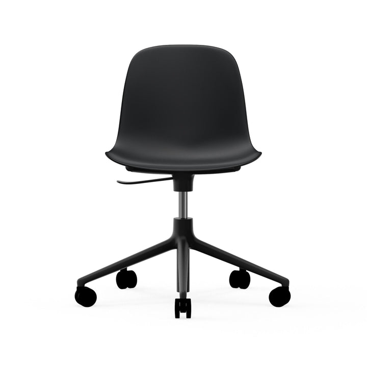 Form Chair Swivel 5W Gas Lift Aluminum - Normann Copenhagen Swivel Chairs - Form Chair Swivel 5W Gas Lift Black Alu - Bright Blue - HORNE