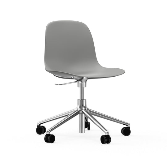 Form Chair Swivel 5W Gas Lift Aluminum - Normann Copenhagen Swivel Chairs - Form Chair Swivel 5W Gas Lift Alu - Grey - HORNE