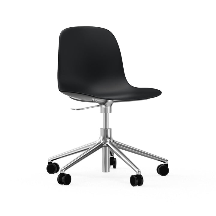 Form Chair Swivel 5W Gas Lift Aluminum - Normann Copenhagen Swivel Chairs - Form Chair Swivel 5W Gas Lift Alu - Black - HORNE