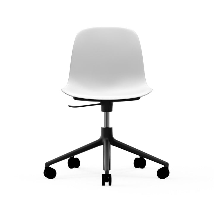 Form Chair Swivel 5W Gas Lift Aluminum - Normann Copenhagen Swivel Chairs - Form Chair Swivel 5W Gas Lift Black Alu - Bright Blue - HORNE
