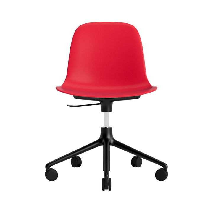 Form Chair Swivel 5W Gas Lift Aluminum - Normann Copenhagen Swivel Chairs - Form Chair Swivel 5W Gas Lift Black Alu - Bright Blue - HORNE