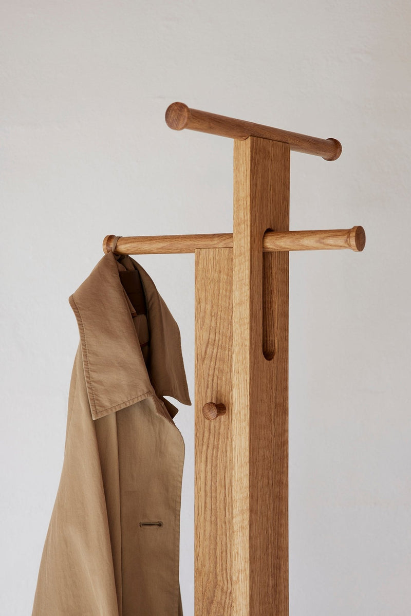 Foyer Coat Stand - Form & Refine Coat + Key Racks - White Oak - HORNE