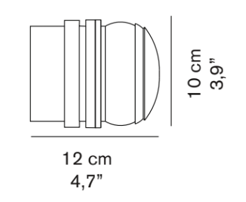 Fresnel Outdoor Wall Lamp - Oluce - Outdoor Lights - Grey - Incandescent - HORNE