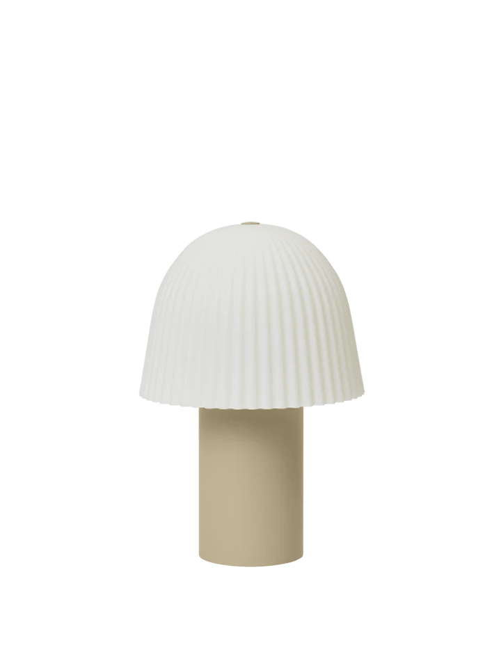 Frill Portable Lamp - Ferm Living Lighting - Cashmere/White - HORNE