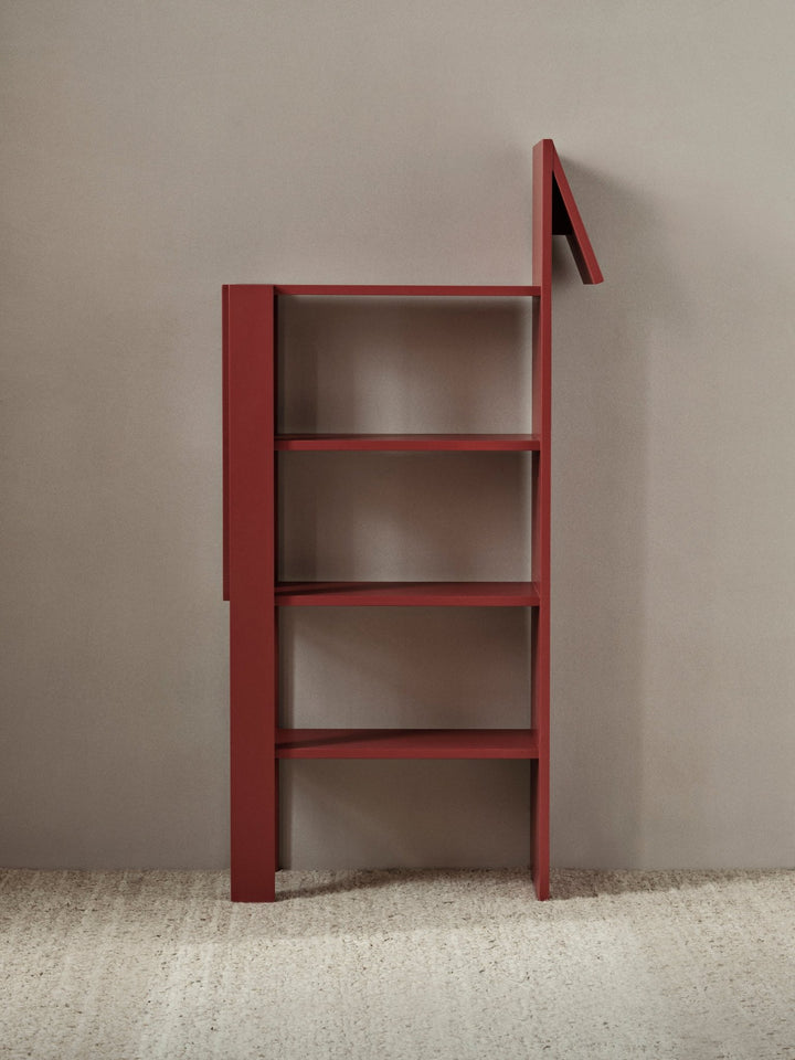 Giraffe Bookcase - Ferm Living Shelving - Poppy Red - HORNE