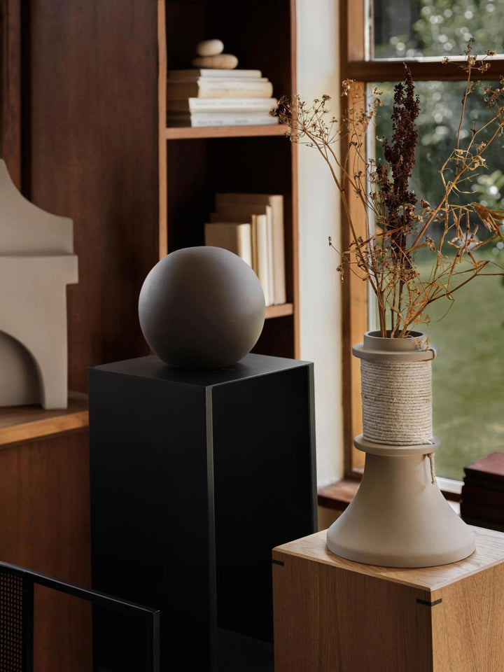 Globe Sculpture - Kristina Dam Art + Objects - Medium - Dark Brown - HORNE