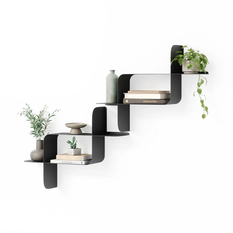 Montage Metal Wall Shelves - Set of 2