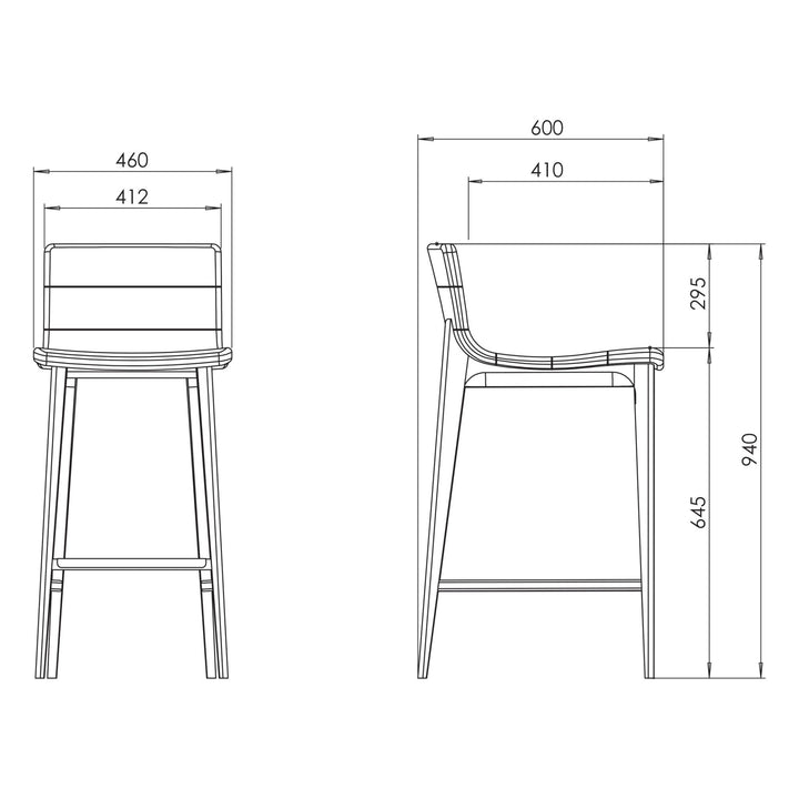 Godan Counter Stool - Urbia Chairs - Jackpot Terracotta Nogal - HORNE