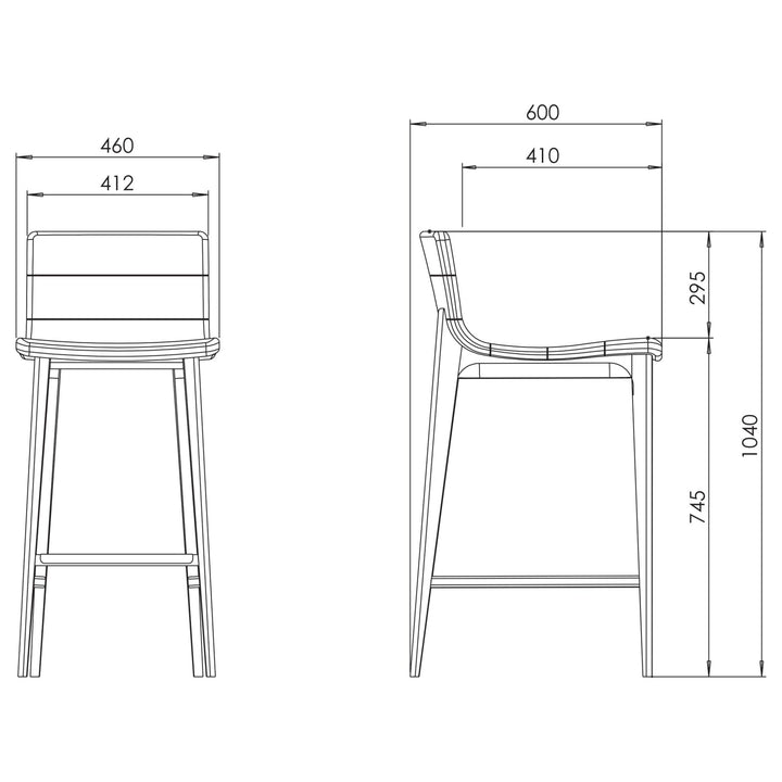 Godan Counter Stool - Urbia Chairs - Jackpot Terracotta Nogal - HORNE