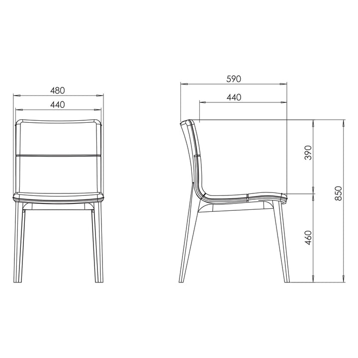 Godan Side Chair - Urbia Chairs - Jackpot Terracotta Nogal - HORNE