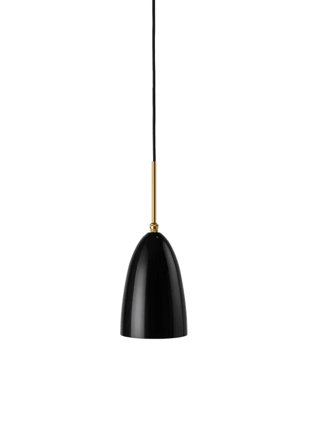 Gräshoppa Pendant - Gubi Pendant Lighting - Brass - Alabaster White Glossy - HORNE
