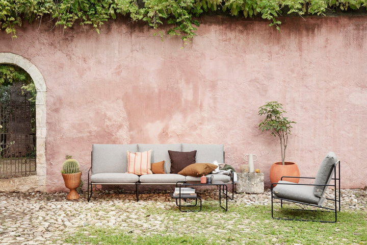 Grand Cushion - Ferm Living - Bedding + Pillows - Sand/ Black - HORNE