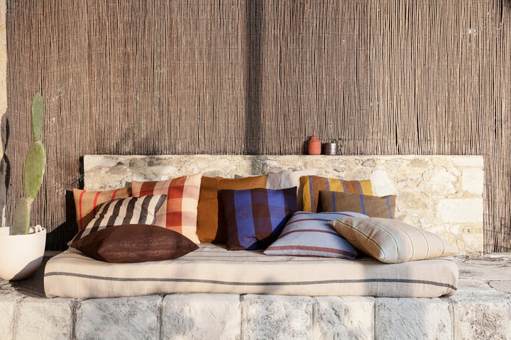 Grand Cushion - Ferm Living - Bedding + Pillows - Sand/ Black - HORNE