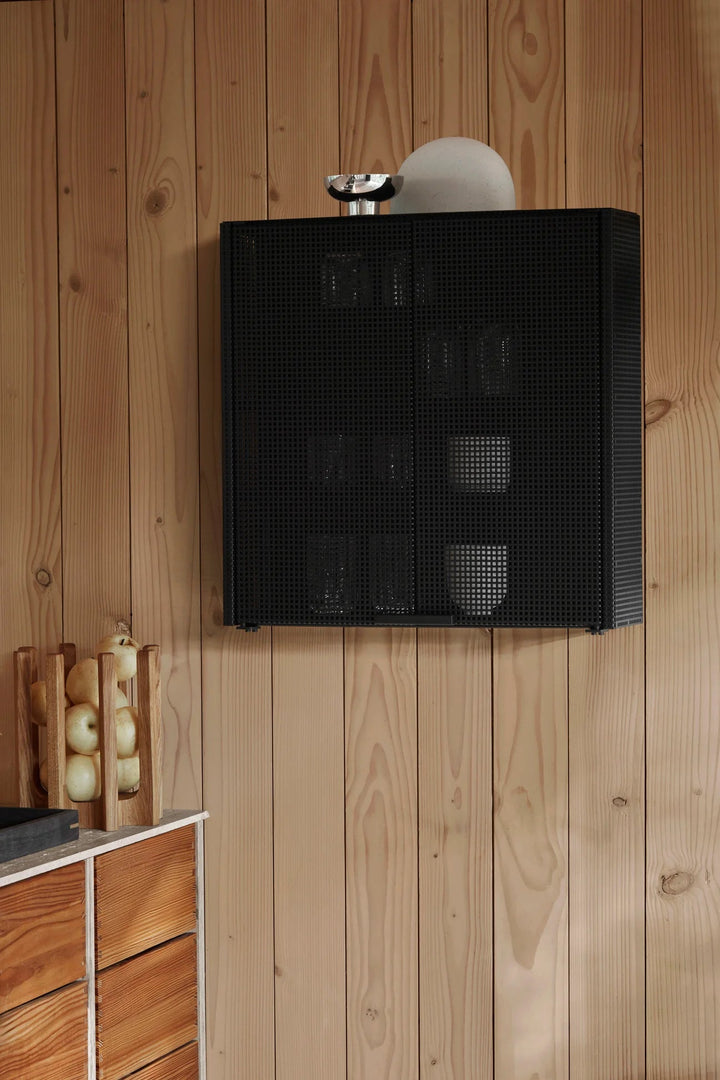 Grid Wall Cabinet - Kristina Dam Sideboards + Cabinets - Black - HORNE