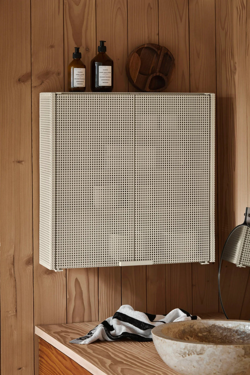 Grid Wall Cabinet - Kristina Dam Sideboards + Cabinets - Beige - HORNE