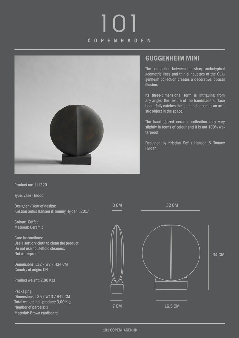 Guggenheim Vase - 101 Copenhagen Vases - Big - Dark Grey - HORNE