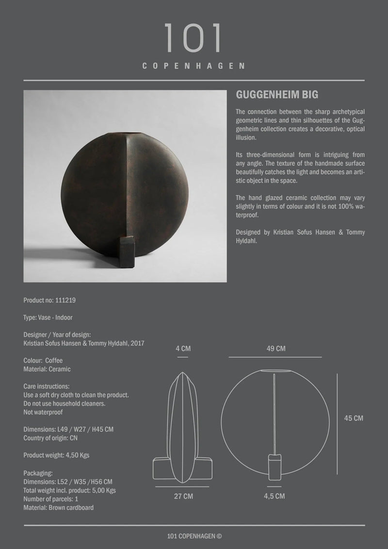 Guggenheim Vase - 101 Copenhagen Vases - Big - Dark Grey - HORNE