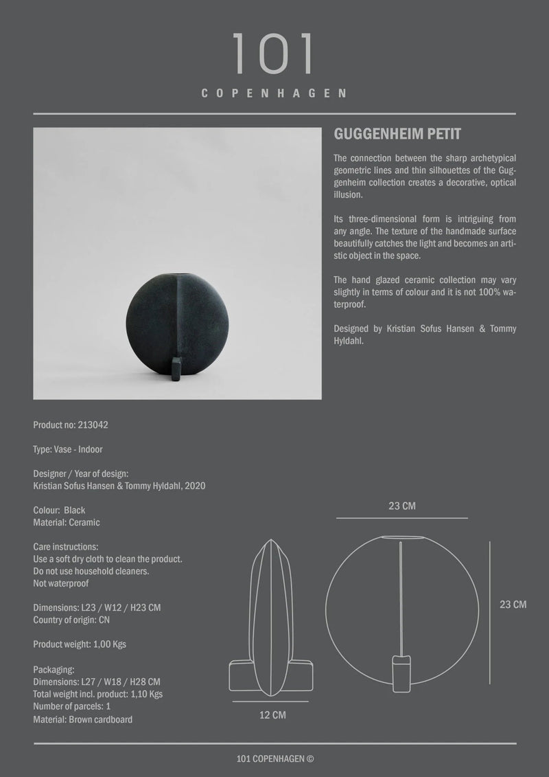 Guggenheim Vase - 101 Copenhagen Vases - Big - Dark Grey - HORNE