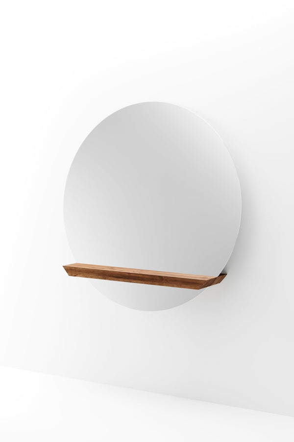 Guillotine Mirror - Per/Use Mirrors - Round - Oak Natural Oiled - HORNE