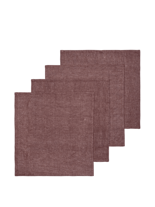 Hale Napkins - Set of 4 - Ferm Living Kitchen + Table Linens - Chestnut - HORNE