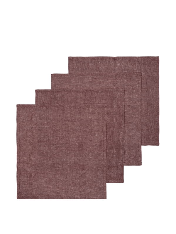 Hale Napkins - Set of 4 - Ferm Living Kitchen + Table Linens - Chestnut - HORNE