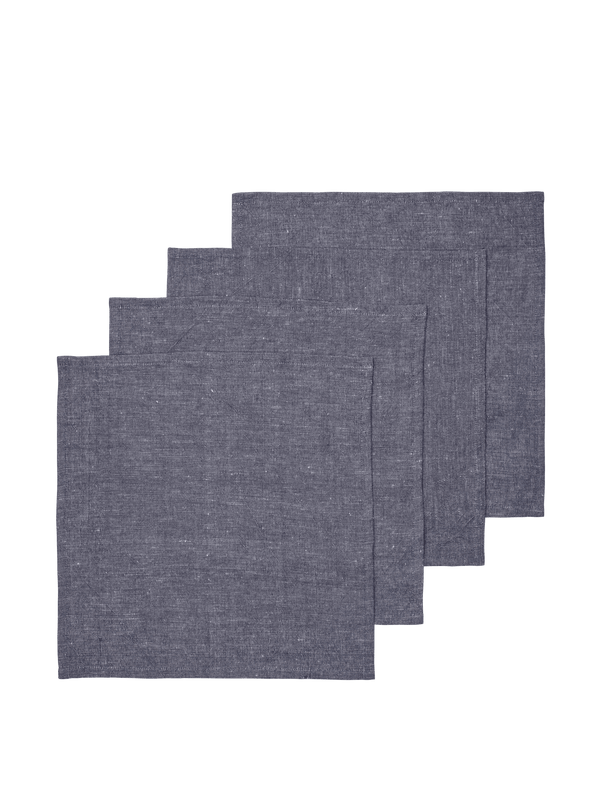 Hale Napkins - Set of 4 - Ferm Living Kitchen + Table Linens - Indigo Blue - HORNE