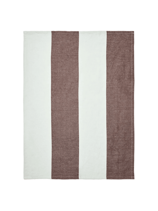 Hale Tea Towel - Ferm Living Kitchen & Dining - Chestnut/Frosted Lime - HORNE