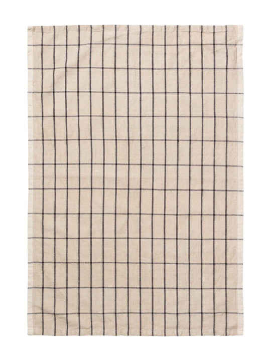 Hale Tea Towel - Ferm Living Kitchen & Dining - Sand/Black - HORNE