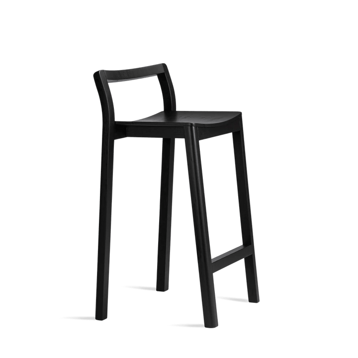 Halikko Bar Stool With Backrest - Made By Choice Chairs - 29in - Black - HORNE