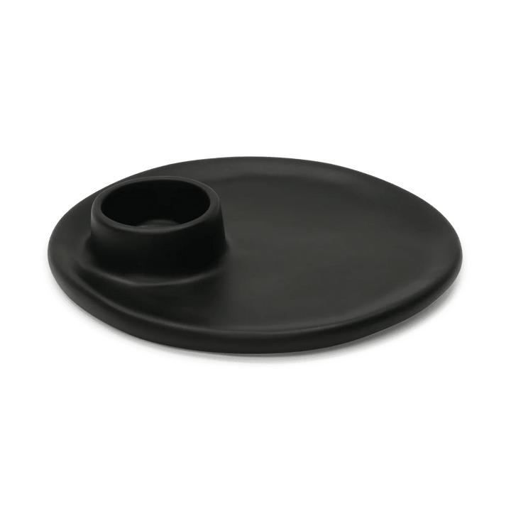 Halo Plate With Bowl - Tina Frey Serveware - Large - Black - HORNE