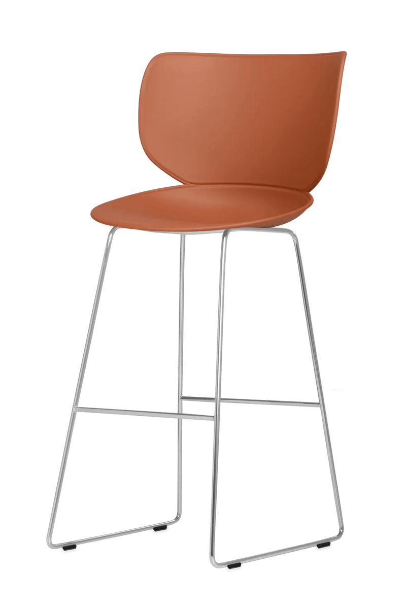 Hana Bar Stool Un - Upholstered Set of 2 - Moooi Stools + Benches + Ottomans - Black - Black - High - HORNE