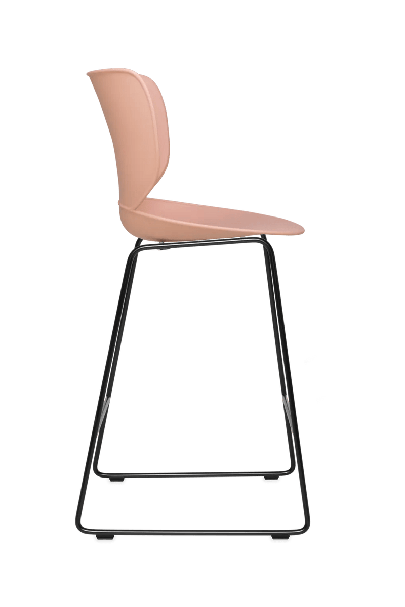 Hana Bar Stool Un - Upholstered Set of 2 - Moooi Stools + Benches + Ottomans - Black - Black - High - HORNE