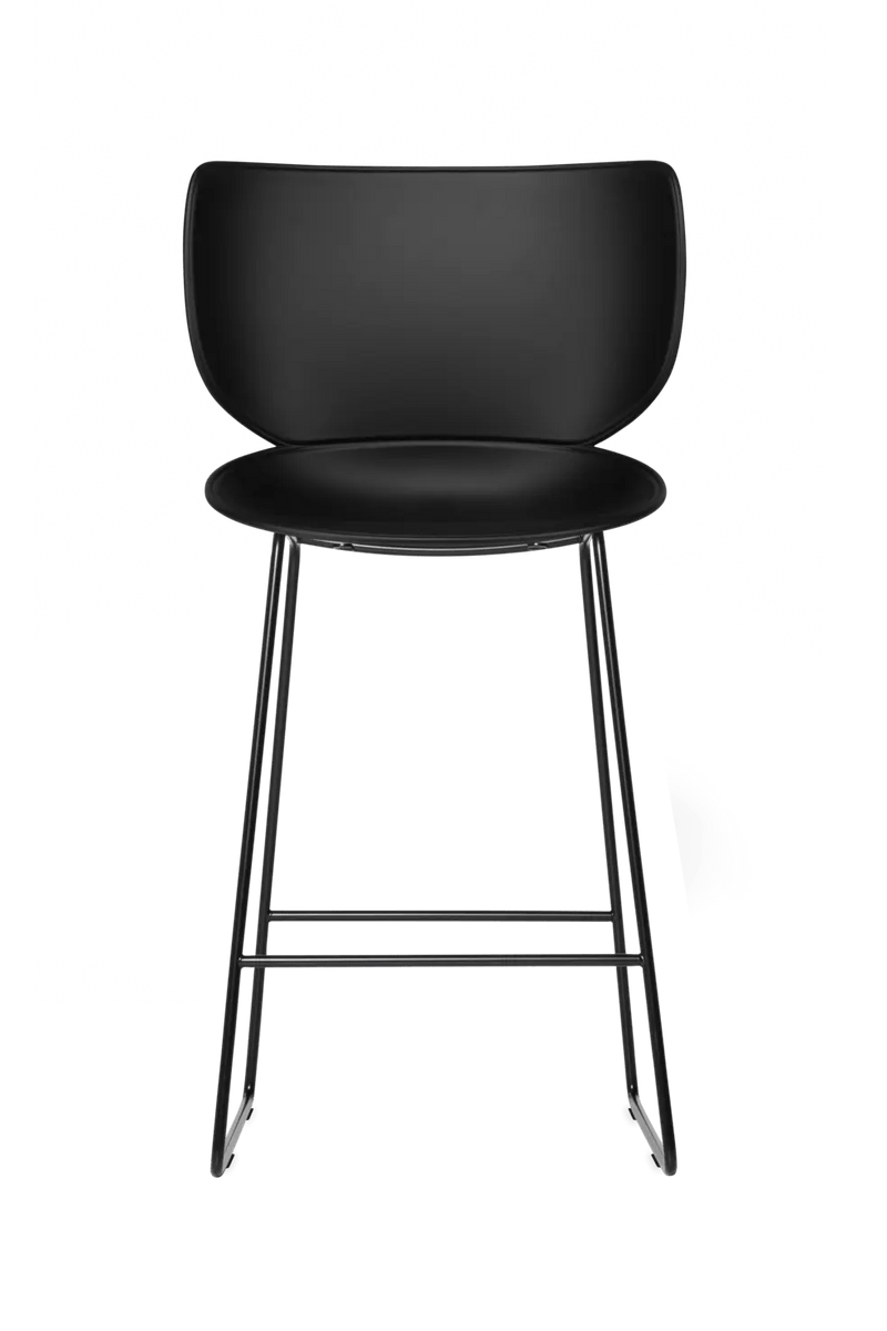 Hana Bar Stool Un - Upholstered Set of 2 - Moooi Stools + Benches + Ottomans - Black - Black - High - HORNE
