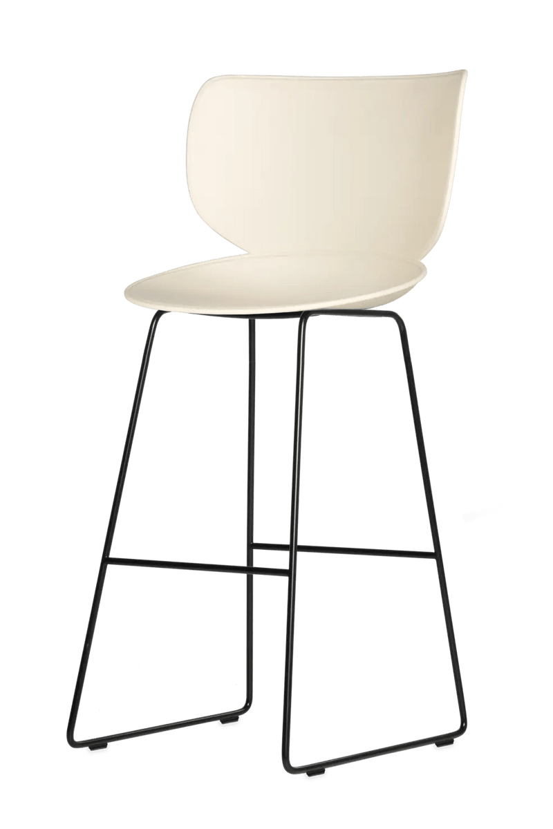 Hana Bar Stool Un - Upholstered Set of 2 - Moooi Stools + Benches + Ottomans - Black - Black - High - HORNE