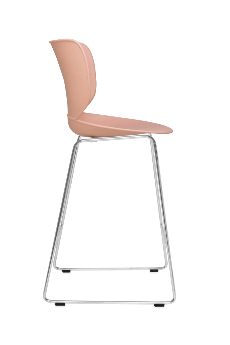 Hana Bar Stool Un - Upholstered Set of 2 - Moooi Stools + Benches + Ottomans - Black - Black - High - HORNE