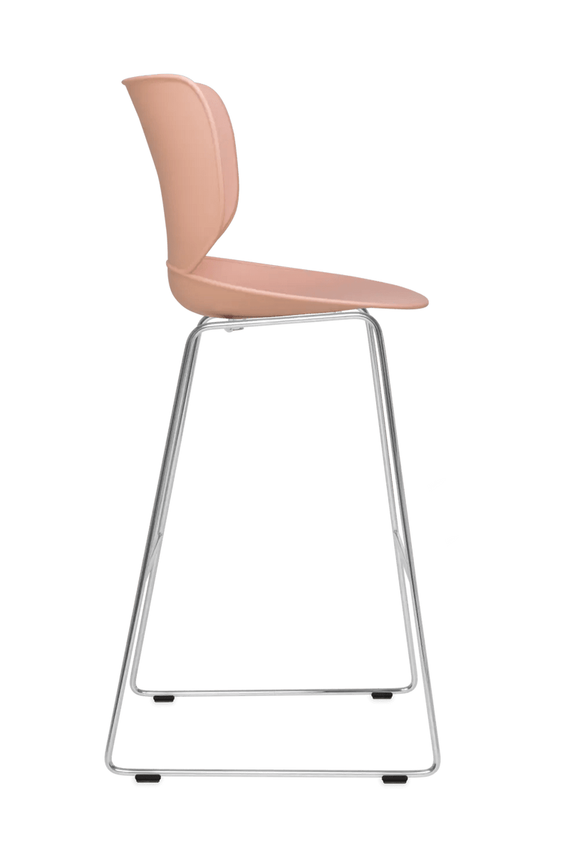 Hana Bar Stool Un - Upholstered Set of 2 - Moooi Stools + Benches + Ottomans - Black - Black - High - HORNE