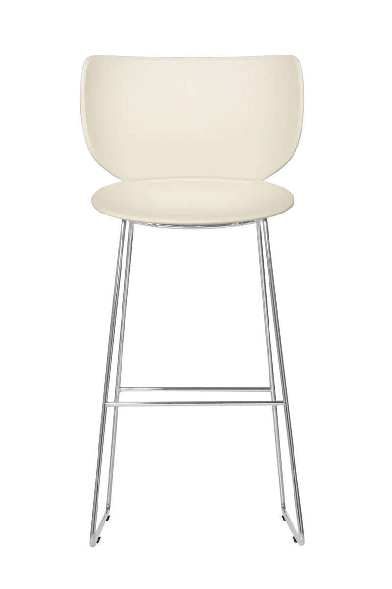 Hana Bar Stool Un - Upholstered Set of 2 - Moooi Stools + Benches + Ottomans - Black - Black - High - HORNE