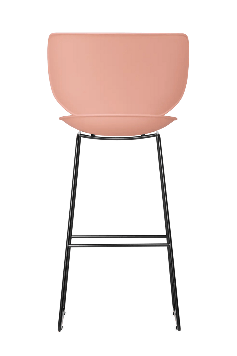 Hana Bar Stool Un - Upholstered Set of 2 - Moooi Stools + Benches + Ottomans - Black - Black - High - HORNE