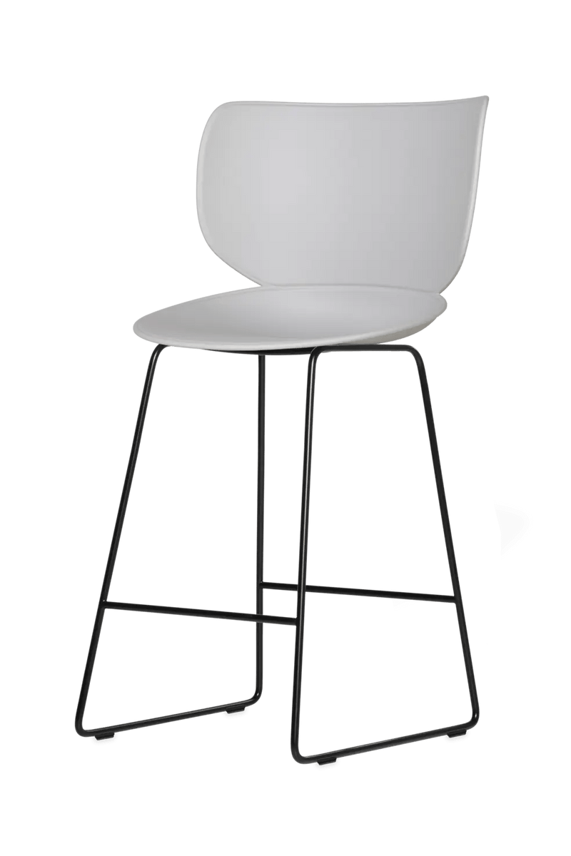 Hana Bar Stool Un - Upholstered Set of 2 - Moooi Stools + Benches + Ottomans - Black - Black - High - HORNE