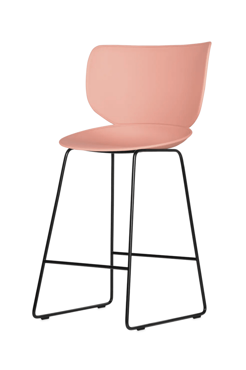 Hana Bar Stool Un - Upholstered Set of 2 - Moooi Stools + Benches + Ottomans - Black - Black - High - HORNE