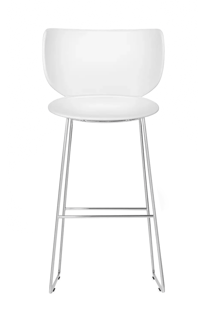 Hana Bar Stool Un - Upholstered Set of 2 - Moooi Stools + Benches + Ottomans - Black - Black - High - HORNE