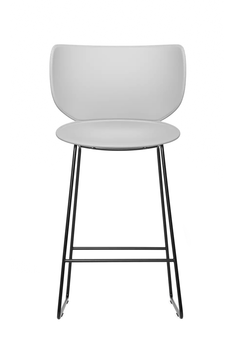 Hana Bar Stool Un - Upholstered Set of 2 - Moooi Stools + Benches + Ottomans - Black - Black - High - HORNE