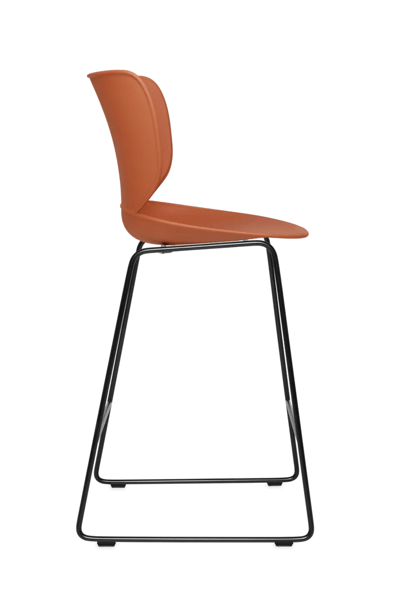 Hana Bar Stool Un - Upholstered Set of 2 - Moooi Stools + Benches + Ottomans - Black - Black - High - HORNE