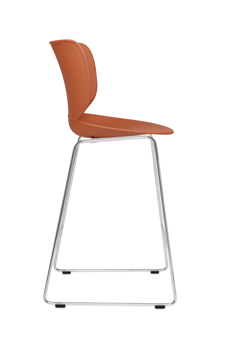 Hana Bar Stool Un - Upholstered Set of 2 - Moooi Stools + Benches + Ottomans - Black - Black - High - HORNE