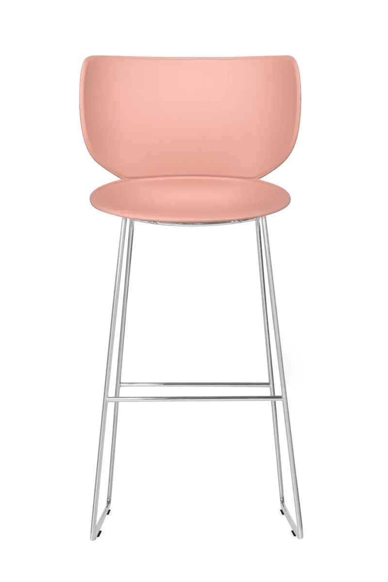 Hana Bar Stool Un - Upholstered Set of 2 - Moooi Stools + Benches + Ottomans - Black - Black - High - HORNE