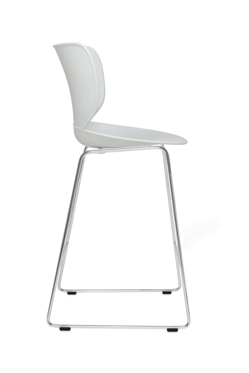 Hana Bar Stool Un - Upholstered Set of 2 - Moooi Stools + Benches + Ottomans - Black - Black - High - HORNE