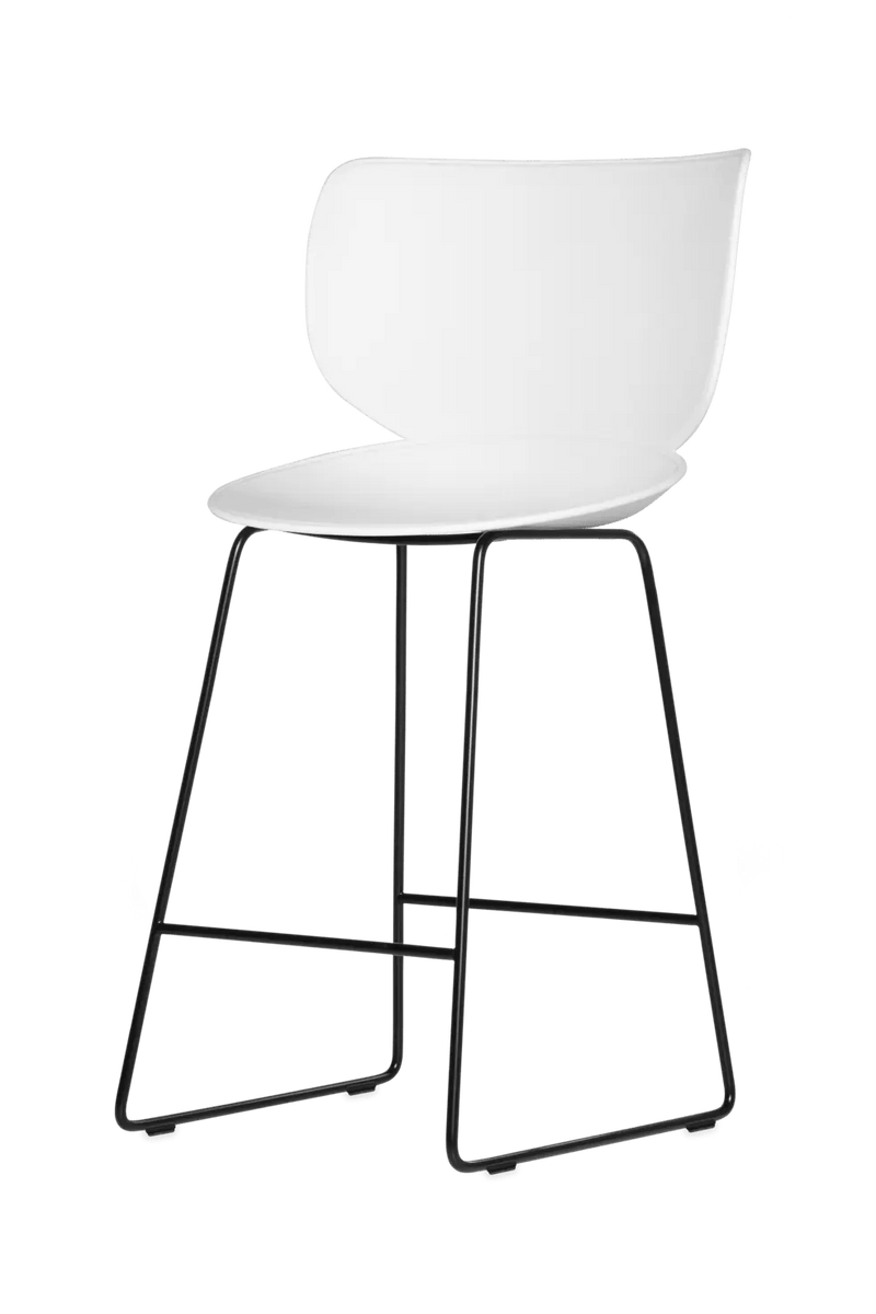 Hana Bar Stool Un - Upholstered Set of 2 - Moooi Stools + Benches + Ottomans - Black - Black - High - HORNE