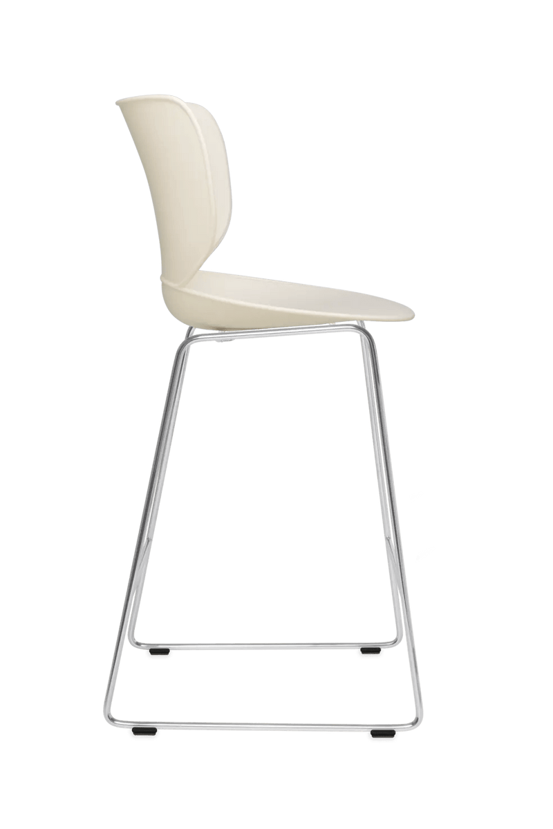 Hana Bar Stool Un - Upholstered Set of 2 - Moooi Stools + Benches + Ottomans - Black - Black - High - HORNE